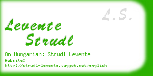 levente strudl business card